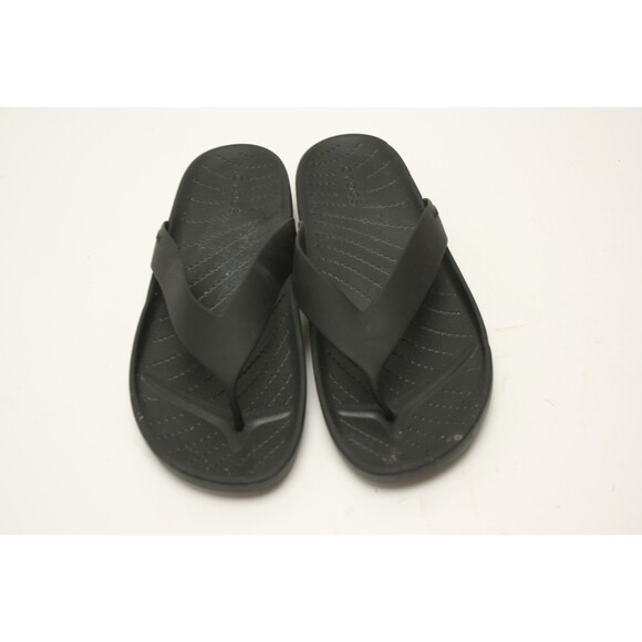 Crocs Womens Size 8 Black Comfort Thong Sandals Flip Flops - Picture 2 of 8